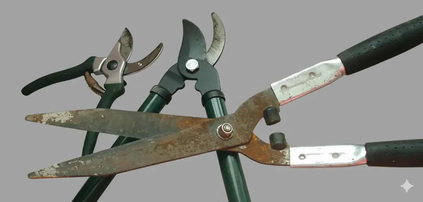 Dull garden shears, pruners & scissors needing sharpening in Somerset