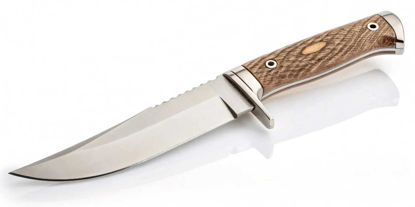 Sharp kitchen knife with wooden handle, ready for professional sharpening service in Somerset