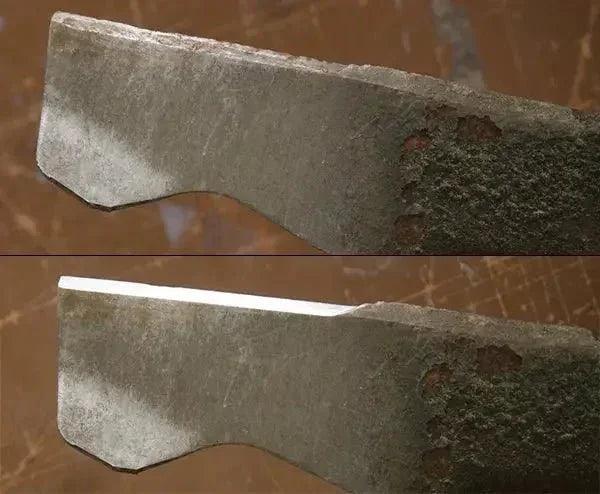 Before and after sharpening: dull vs sharp clipper blade edge for professional grooming tools
