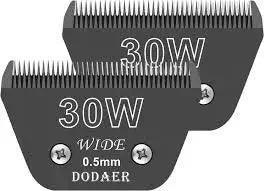 30W wide 0.5mm clipper blades for professional hair cutting, compatible with DODAER tools