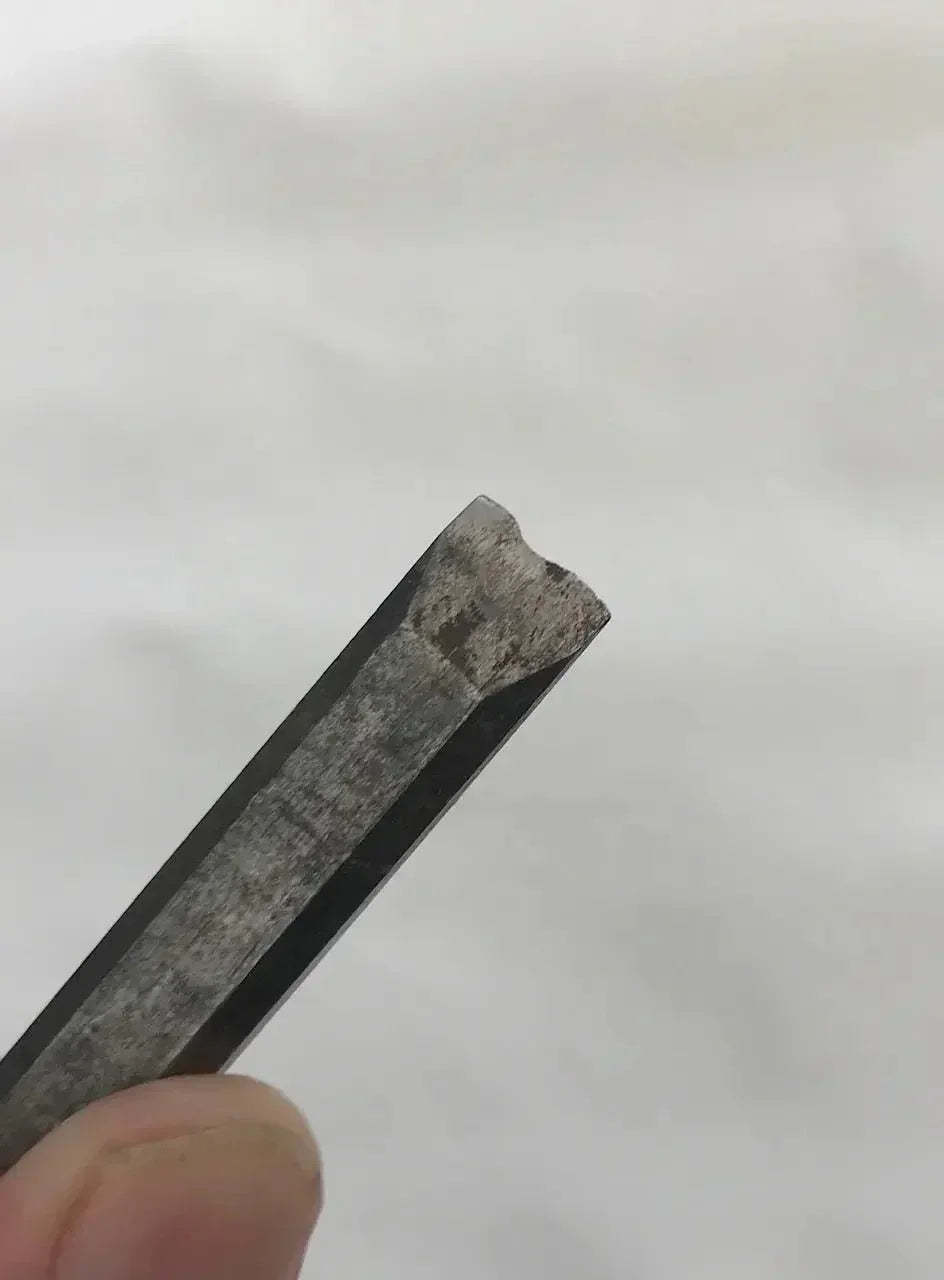 Dull, chipped clipper blade needing sharpening service in Somerset