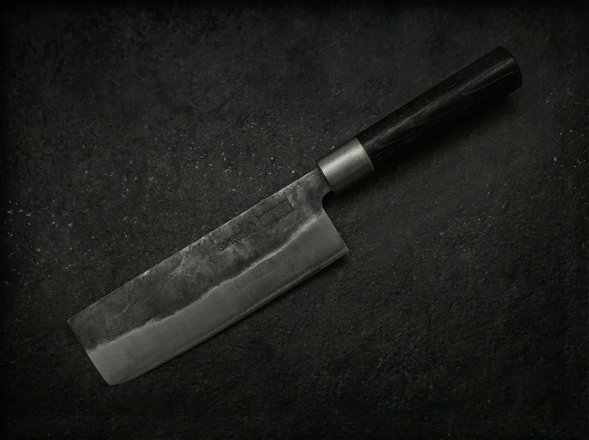 Japanese knife on dark background